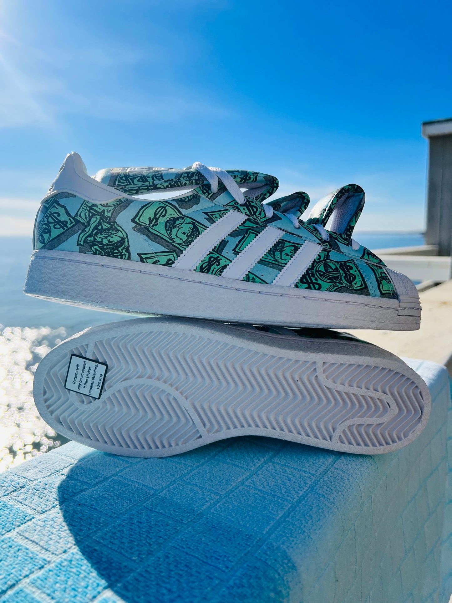 2022 Adidas Jeremy Scott Money Superstar - Size 9M/10/5W (HP6596)