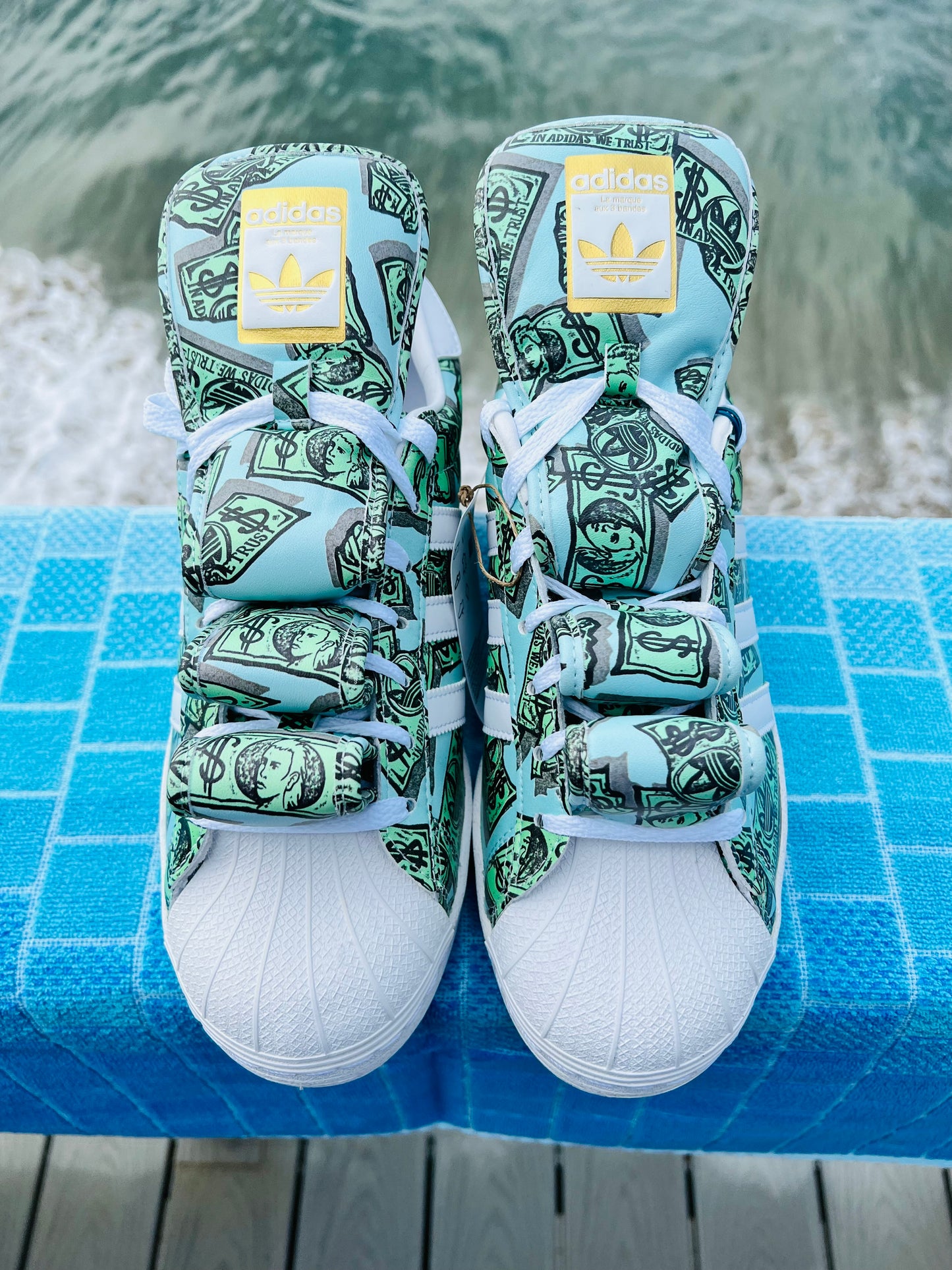 2022 Adidas Jeremy Scott Money Superstar - Size 9M/10/5W (HP6596)