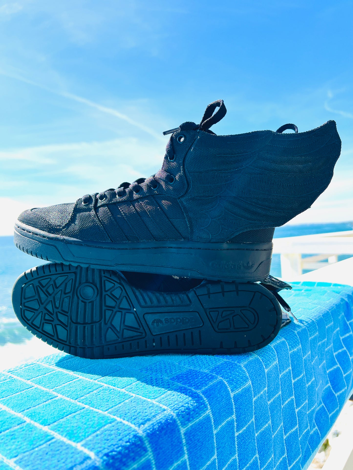 2013 A$AP Rocky Black Flag x Adidas JS Wings - 8M/9.5W (D65206)