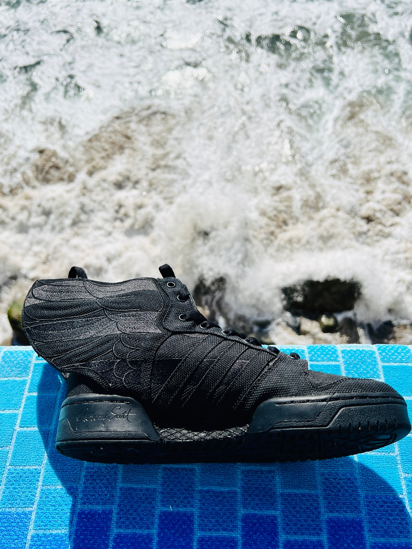 2013 A$AP Rocky Black Flag x Adidas JS Wings - 8M/9.5W (D65206)