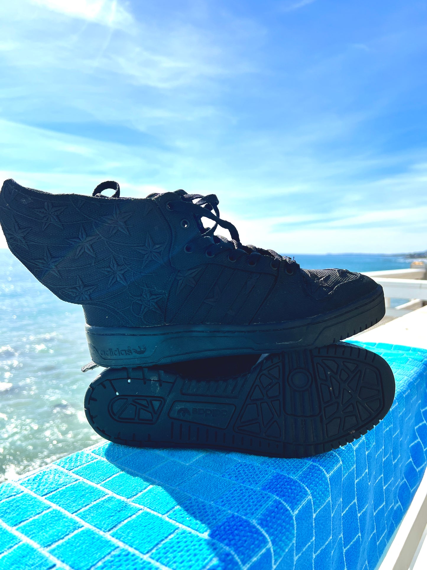 2013 A$AP Rocky Black Flag x Adidas JS Wings - 8M/9.5W (D65206)