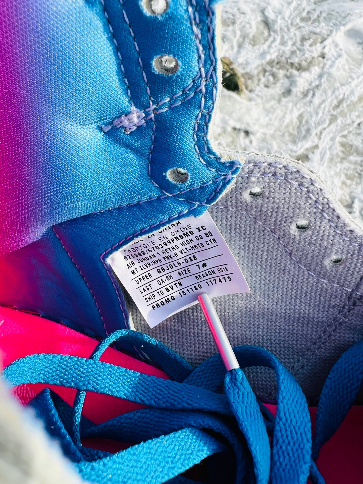 Jordan 1 Retro Hi OG Nicki Minaj SAMPLE Unreleased - 7W/5.5M (570399 PROMO)